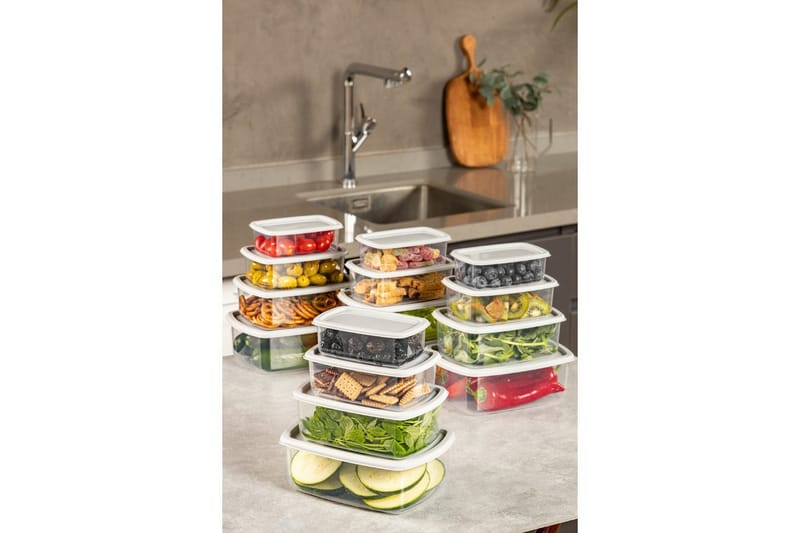 Oppbevaringsbokssett (16 deler) Rasalas16 Grå - Grå - Oppbevaring - Oppbevaring til småting - Oppbevaringsbokser - Plastkurv & plastboks