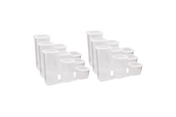 Oppbevaringsbokssett (18 deler) Avanna Hvit - Hvit - Oppbevaring - Oppbevaring til småting - Oppbevaringsbokser - Plastkurv & plastboks