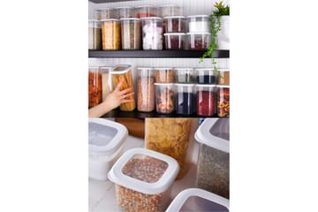 Oppbevaringsbokssett (24 deler) Syril Hvit - Hvit - Oppbevaring - Oppbevaring til småting - Oppbevaringsbokser - Plastkurv & plastboks