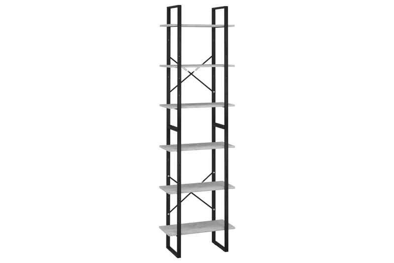 Oppbevaringshylle betonggrå 60x30x210 cm sponplate - Grå - Oppbevaring - Oppbevaring til småting - Oppbevaringsbokser