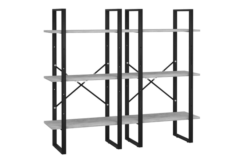 Oppbevaringshylle betonggrå 60x30x210 cm sponplate - Grå - Oppbevaring - Oppbevaring til småting - Oppbevaringsbokser