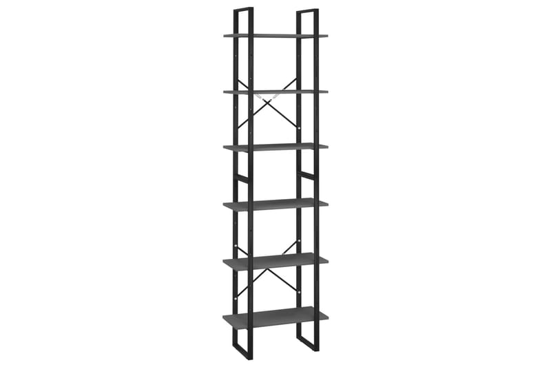 Oppbevaringshyller 2 stk grå 60x30x210 cm sponplate - Grå - Oppbevaring - Oppbevaring til småting - Oppbevaringsbokser