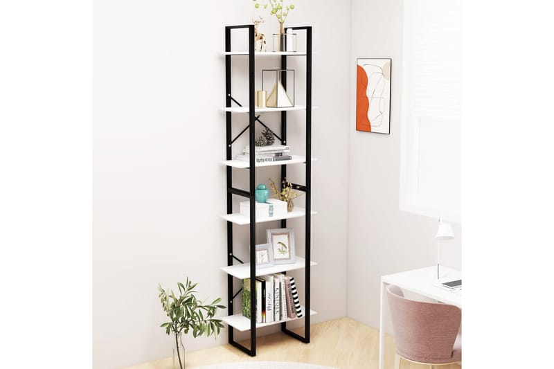 Oppbevaringshyller 2 stk hvit 60x30x210 cm sponplate - Hvit - Oppbevaring - Oppbevaring til småting - Oppbevaringsbokser
