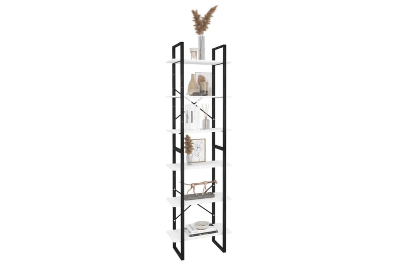 Oppbevaringshyller 2 stk hvit 60x30x210 cm sponplate - Hvit - Oppbevaring - Oppbevaring til småting - Oppbevaringsbokser