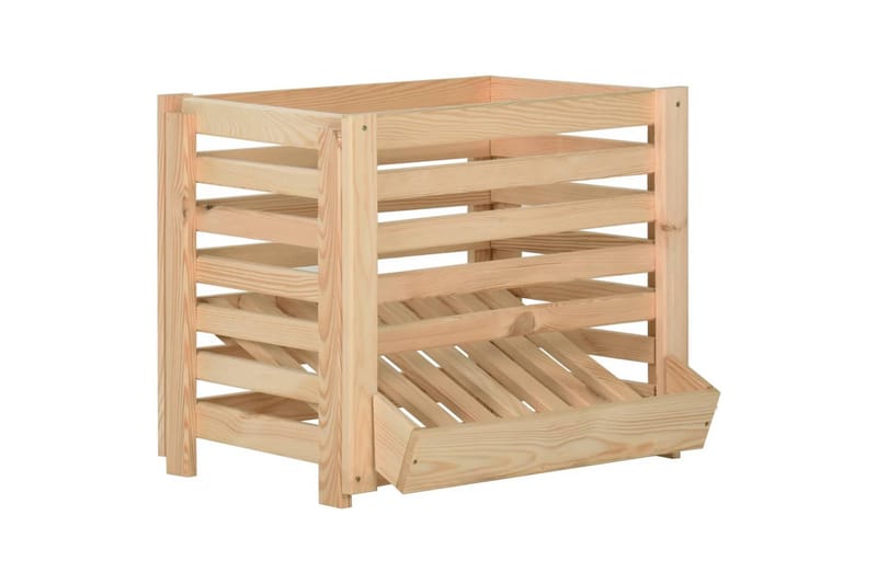 Potetkasse 60x40x50 cm heltre furu - Brun - Oppbevaring - Oppbevaring til småting - Oppbevaringsbokser