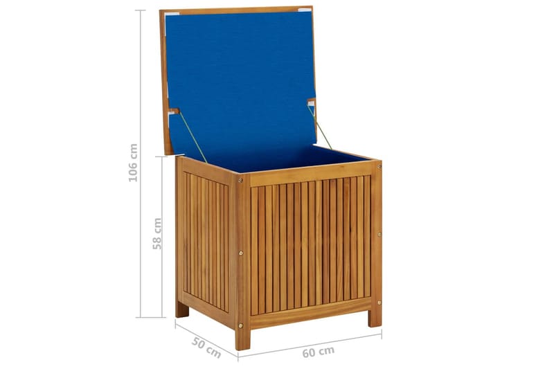Putekasse 60x50x106 cm heltre akasie - Oppbevaring - Oppbevaring til småting - Oppbevaringsbokser