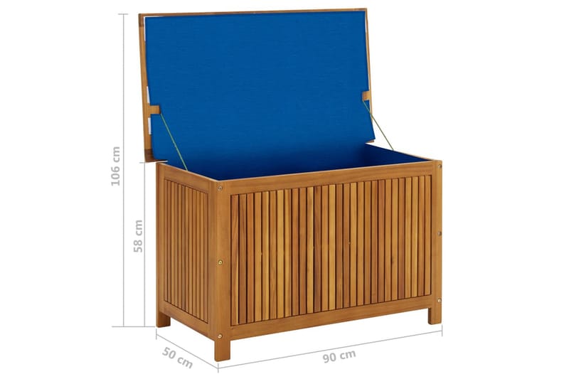 Putekasse 90x50x106 cm heltre akasie - Oppbevaring - Oppbevaring til småting - Oppbevaringsbokser