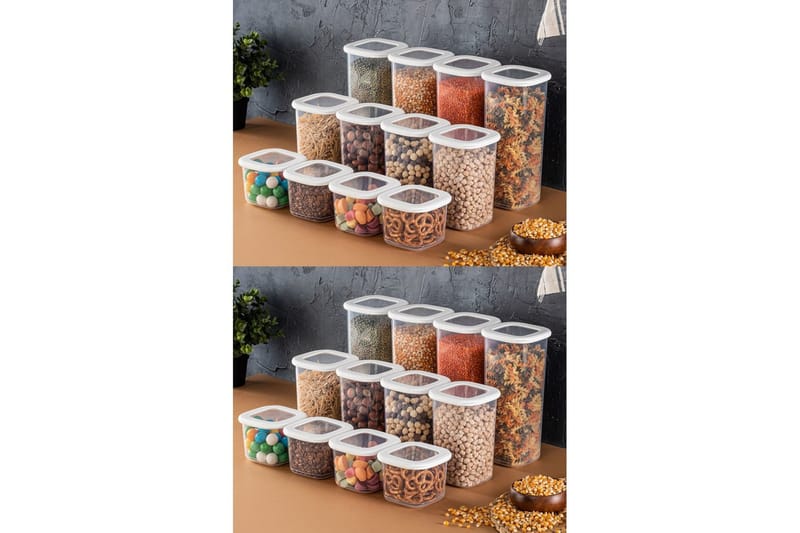 Syril Oppbevaringsbokser 10 cm - Hvit - Oppbevaring - Oppbevaring til småting - Oppbevaringsbokser - Plastkurv & plastboks