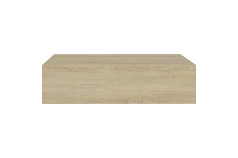 Veggmontert skuffehylle eik 40x23,5x10 cm MDF - Brun - Oppbevaring - Oppbevaring til småting - Oppbevaringsbokser