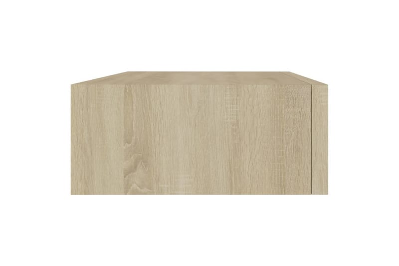 Veggmontert skuffehylle eik 40x23,5x10 cm MDF - Brun - Oppbevaring - Oppbevaring til småting - Oppbevaringsbokser