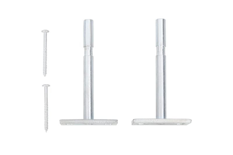 Veggmontert skuffehylle eik og hvit 40x23,5x10 cm MDF - Grå - Oppbevaringsbokser