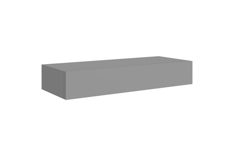 Veggmontert skuffehylle grå 60x23,5x10 cm MDF - Grå - Oppbevaring - Oppbevaring til småting - Oppbevaringsbokser