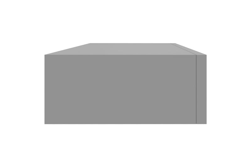 Veggmontert skuffehylle grå 60x23,5x10 cm MDF - Grå - Oppbevaring - Oppbevaring til småting - Oppbevaringsbokser