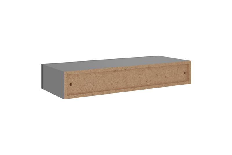 Veggmontert skuffehylle grå 60x23,5x10 cm MDF - Grå - Oppbevaring - Oppbevaring til småting - Oppbevaringsbokser