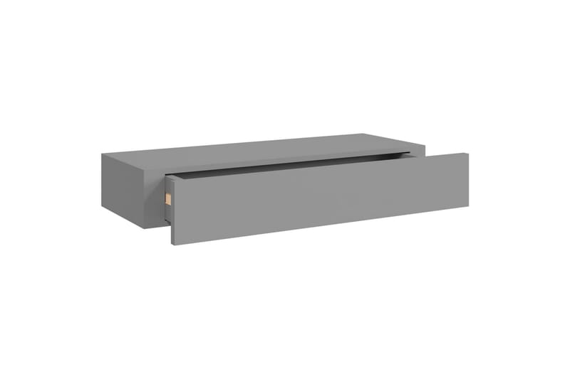 Veggmontert skuffehylle grå 60x23,5x10 cm MDF - Grå - Oppbevaring - Oppbevaring til småting - Oppbevaringsbokser