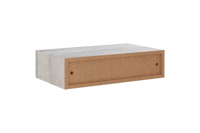 Veggmonterte skuffehyller 2 stk betonggrå 40x23,5x10 cm MDF - Grå - Oppbevaring - Oppbevaring til småting - Oppbevaringsbokser