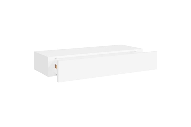 Veggmonterte skuffehyller 2 stk hvit 60x23,5x10 cm MDF - Hvit - Oppbevaring - Oppbevaring til småting - Oppbevaringsbokser