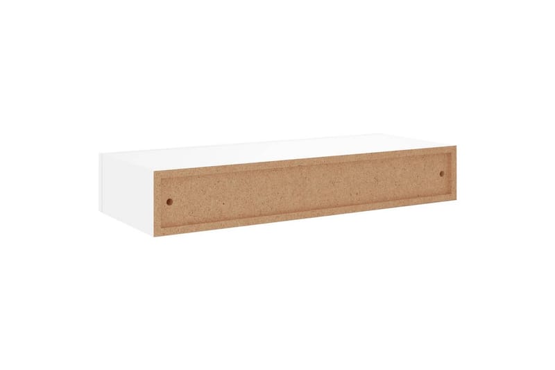 Veggmonterte skuffehyller 2 stk hvit 60x23,5x10 cm MDF - Hvit - Oppbevaring - Oppbevaring til småting - Oppbevaringsbokser