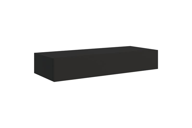 Veggmonterte skuffehyller 2 stk svart 60x23,5x10 cm MDF - Svart - Oppbevaring - Oppbevaring til småting - Oppbevaringsbokser