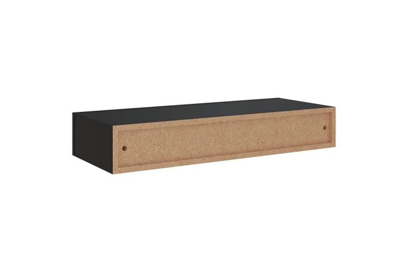 Veggmonterte skuffehyller 2 stk svart 60x23,5x10 cm MDF - Svart - Oppbevaring - Oppbevaring til småting - Oppbevaringsbokser