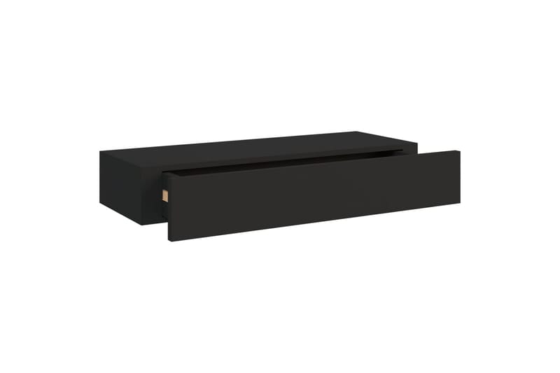 Veggmonterte skuffehyller 2 stk svart 60x23,5x10 cm MDF - Svart - Oppbevaring - Oppbevaring til småting - Oppbevaringsbokser