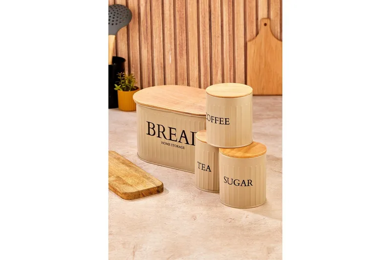 Oppbevaringsboks sett (4 deler) Selinbridge Brun - Brun - Oppbevaring - Oppbevaring til småting - Oppbevaringskrukke - Oppbevaringseske