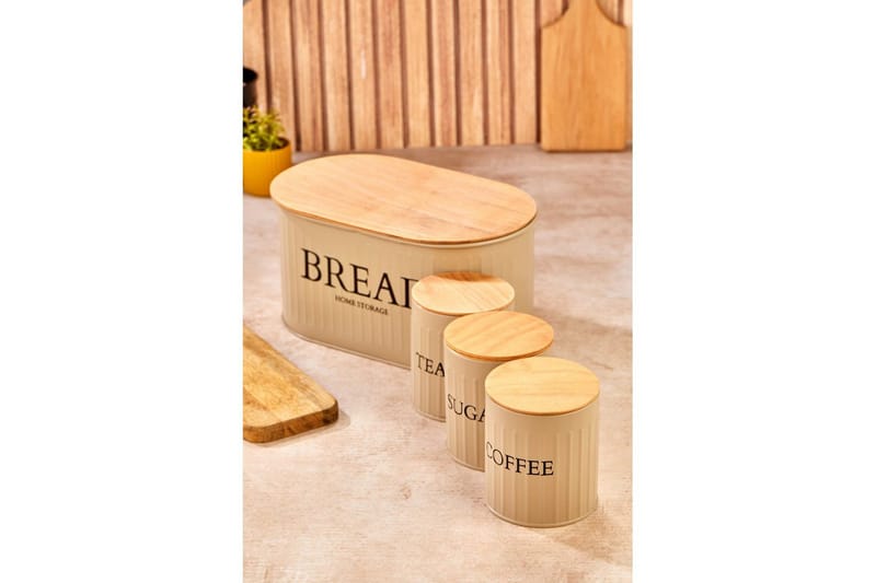 Oppbevaringsboks sett (4 deler) Selinbridge Brun - Brun - Oppbevaring - Oppbevaring til småting - Oppbevaringskrukke - Oppbevaringseske