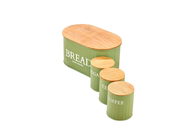 Oppbevaringsboks sett (4 deler) Selinbridge Grønn - Grønn - Oppbevaring - Oppbevaring til småting - Oppbevaringskrukke - Oppbevaringseske