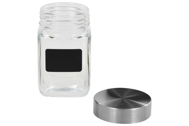 Oppbevaringskrukker med etikett 12 stk 300 ml - Oppbevaring - Oppbevaring til småting - Oppbevaringskrukke