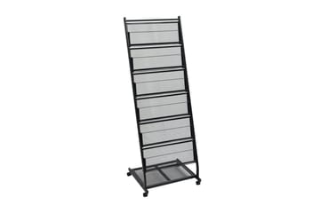 Magasinhylle 47,5x43x133 cm svart A4 - Svart - Oppbevaring - Oppbevaring til småting - Oppbevaringsstativ - Avisholdere