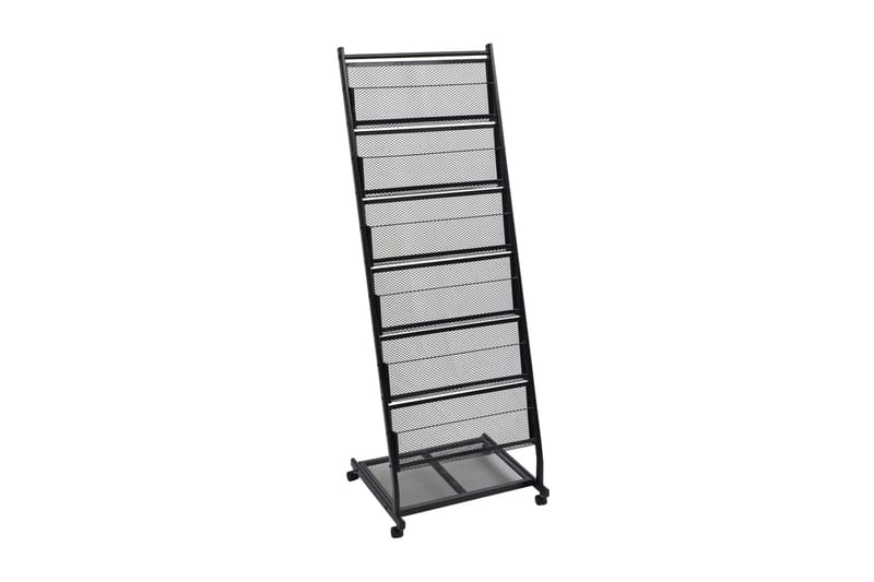 Magasinhylle 47,5x43x133 cm svart A4 - Svart - Oppbevaring - Oppbevaring til småting - Oppbevaringsstativ - Avisholdere
