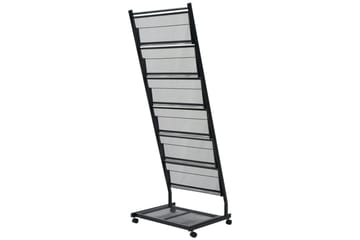 Magasinhylle 47,5x43x133 cm svart A4 - Svart - Oppbevaring - Oppbevaring til sm�åting - Oppbevaringsstativ - Avisholdere