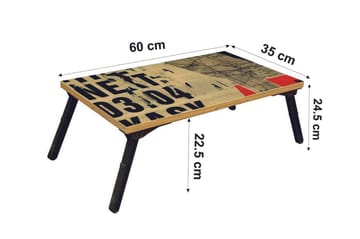 Bourdeau Datastativ 25 cm - Tre/natur/Svart - Oppbevaring - Oppbevaring til småting - Oppbevaringsstativ - Laptop stativ