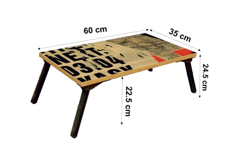 Bourdeau Datastativ 25 cm - Tre/natur/Svart - Oppbevaring - Oppbevaring til småting - Oppbevaringsstativ - Laptop stativ