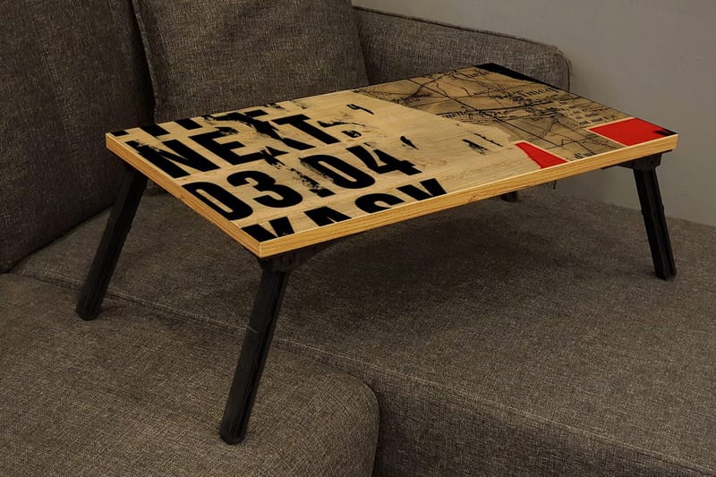 Bourdeau Datastativ 25 cm - Tre/natur/Svart - Oppbevaring - Oppbevaring til småting - Oppbevaringsstativ - Laptop stativ