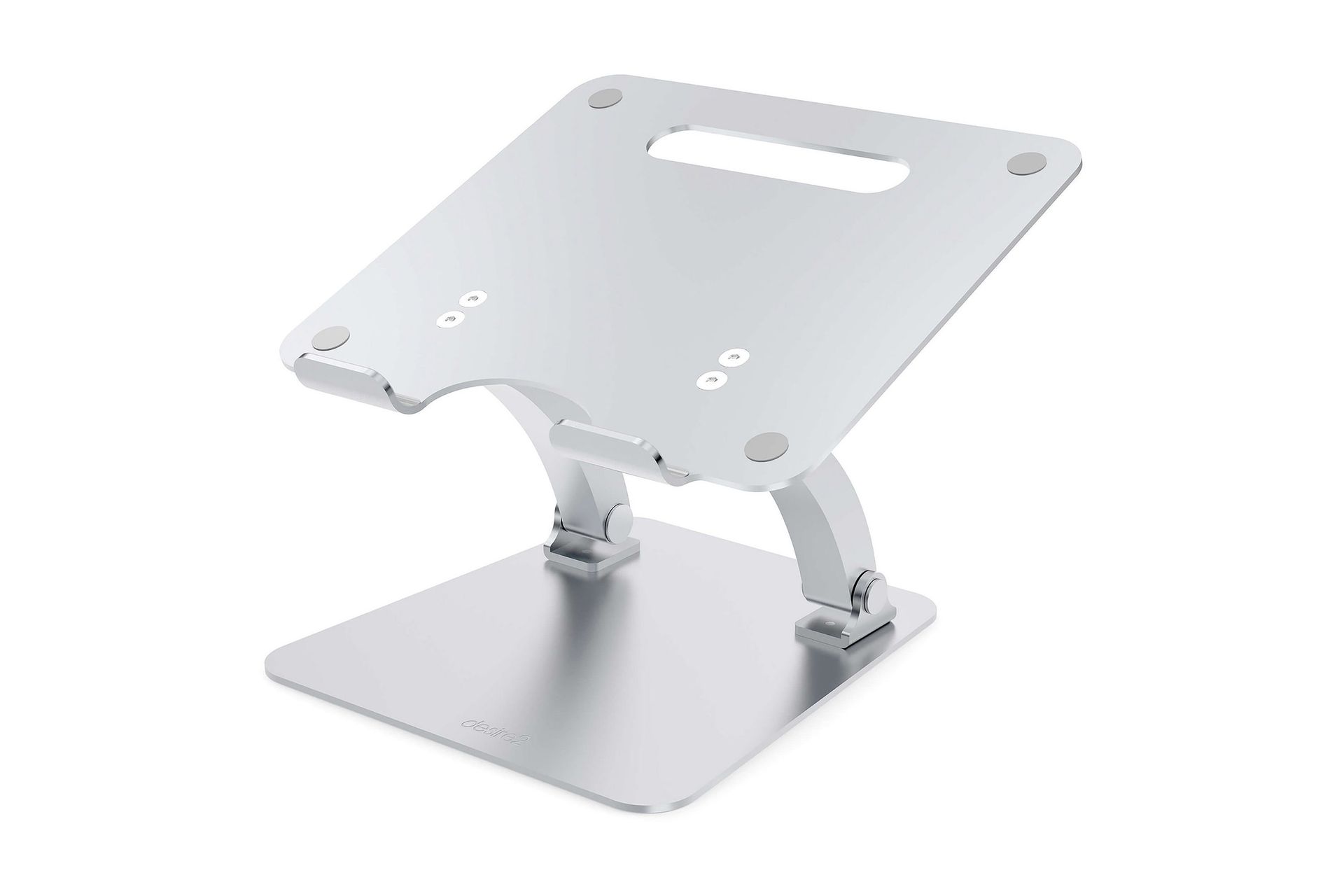 Laptopstativ Desire2 Dual Pivot Riser Justerbar Aluminium Sølv - Sølv
