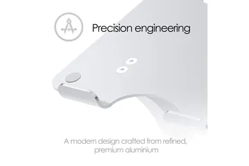 Laptopstativ Desire2 Dual Pivot Riser Justerbar Aluminium Sølv - Sølv - Oppbevaring - Oppbevaring til småting - Oppbevaringsstativ - Laptop stativ