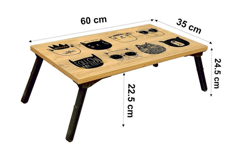 Rademacher Datastativ 25 cm - Tre/natur/Svart - Oppbevaring - Oppbevaring til småting - Oppbevaringsstativ - Laptop stativ