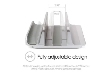 Bordstativ Desire2 2-i-1 Justerbar Aluminium - Sølv - Oppbevaring - Oppbevaring til småting - Oppbevaringsstativ - Laptop stativ