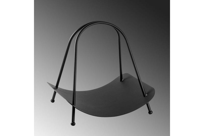 Dekorativt metalltilbehør Mirven Svart - Svart - Oppbevaring - Oppbevaring til småting - Oppbevaringsstativ - Vedstativ