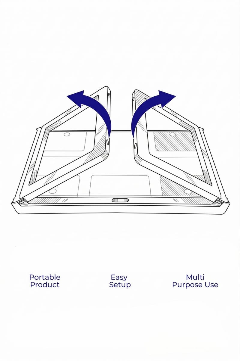 Laptop Standing Desk Hanah Home Hvit - Oppbevaring - Oppbevaring til småting - Oppbevaringsstativ - Laptop stativ