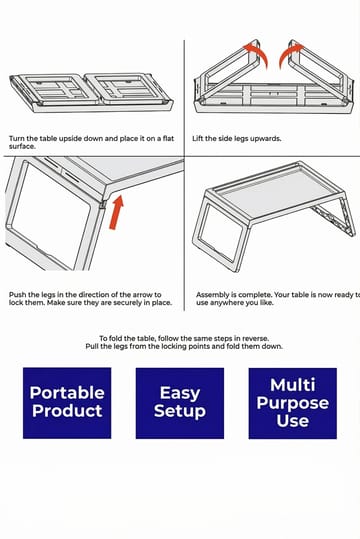 Laptop Standing Desk Hanah Home Hvit - Oppbevaring - Oppbevaring til småting - Oppbevaringsstativ - Laptop stativ
