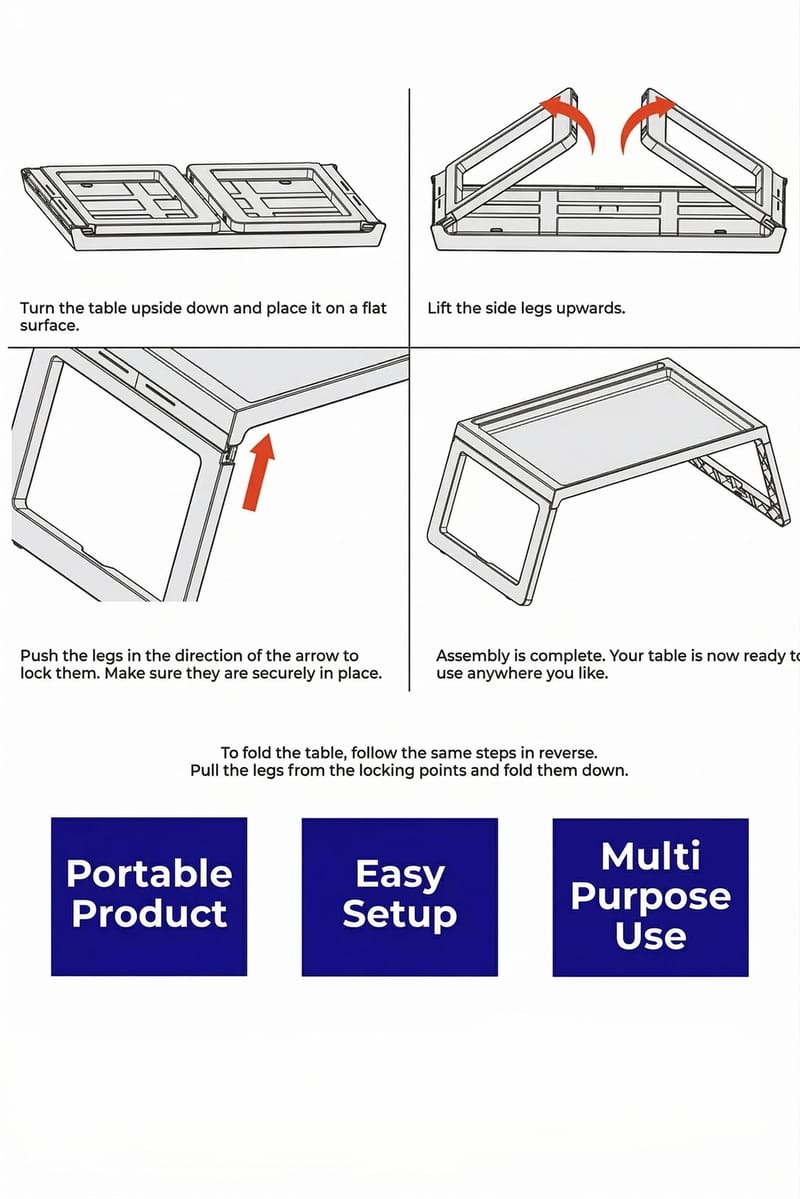 Laptop Standing Desk Hanah Home Hvit - Oppbevaring - Oppbevaring til småting - Oppbevaringsstativ - Laptop stativ