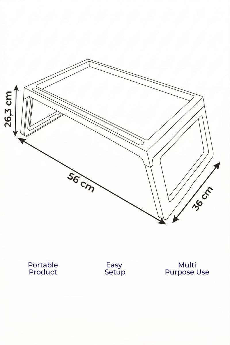 Laptop Standing Desk Hanah Home Hvit - Oppbevaring - Oppbevaring til småting - Oppbevaringsstativ - Laptop stativ