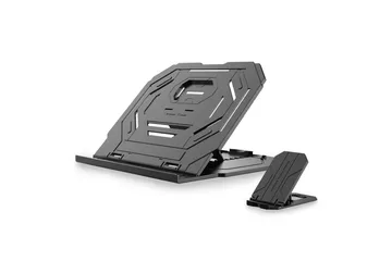 Laptopstativ Desire2 2-i-1 360 Roterbar Svart - Svart - Oppbevaring - Oppbevaring til småting - Oppbevaringsstativ - Laptop stativ