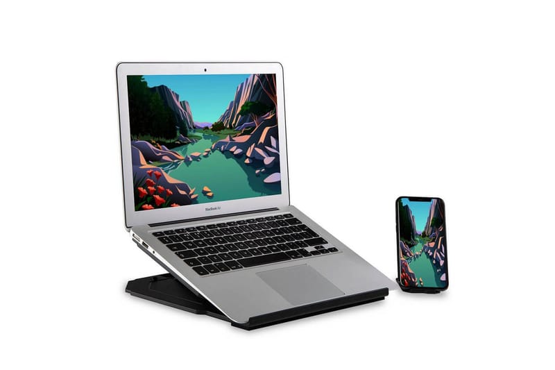 Laptopstativ Desire2 2-i-1 360 Roterbar Svart - Svart - Oppbevaring - Oppbevaring til småting - Oppbevaringsstativ - Laptop stativ