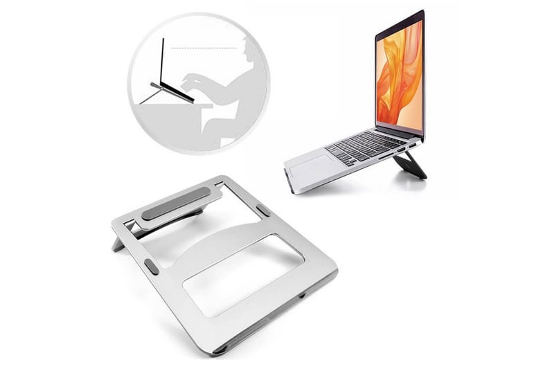 Laptopstativ Desire2 Bærbar Sølv - Sølv - Oppbevaring - Oppbevaring til småting - Oppbevaringsstativ - Laptop stativ