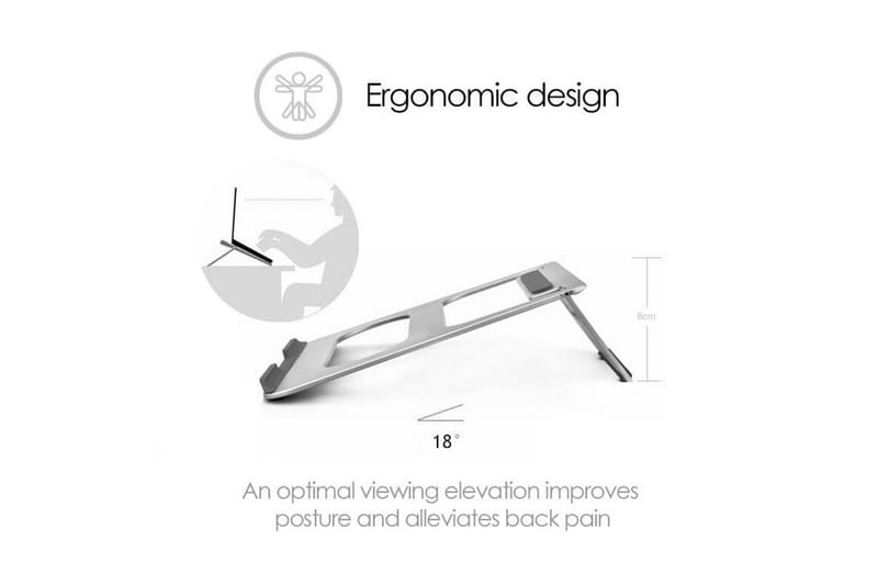 Laptopstativ Desire2 Bærbar Sølv - Sølv - Oppbevaring - Oppbevaring til småting - Oppbevaringsstativ - Laptop stativ