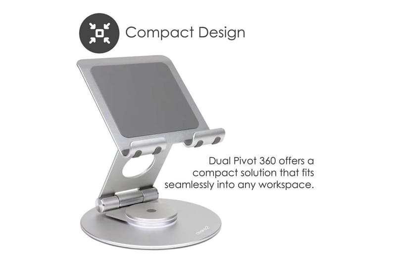 Laptopstativ Desire2 Dual Pivot 360 - Sølv - Oppbevaring - Oppbevaring til småting - Oppbevaringsstativ - Laptop stativ