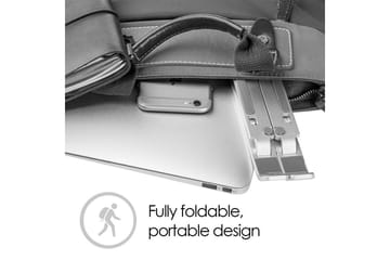Laptopstativ Desire2 Sammenleggbar X-format Aluminium Sølv - Sølv - Oppbevaring - Oppbevaring til småting - Oppbevaringsstativ - Laptop stativ